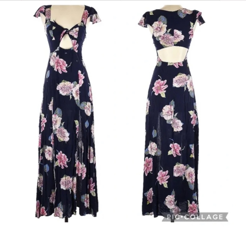 Floral Cut-Out Maxi Dress - Reformed by The Reformation